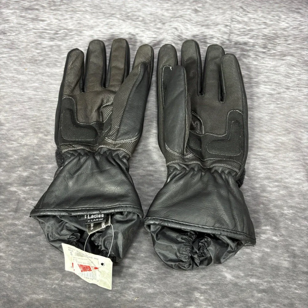Sedici Massimo Gloves Womens XL Black Leather Waterproof Hipora Motorcycle